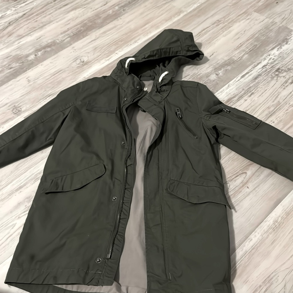Boys h&m military green light weight jacket